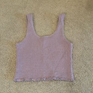 Purple Hollister Ruffle Crop Tank Top, size women’s small